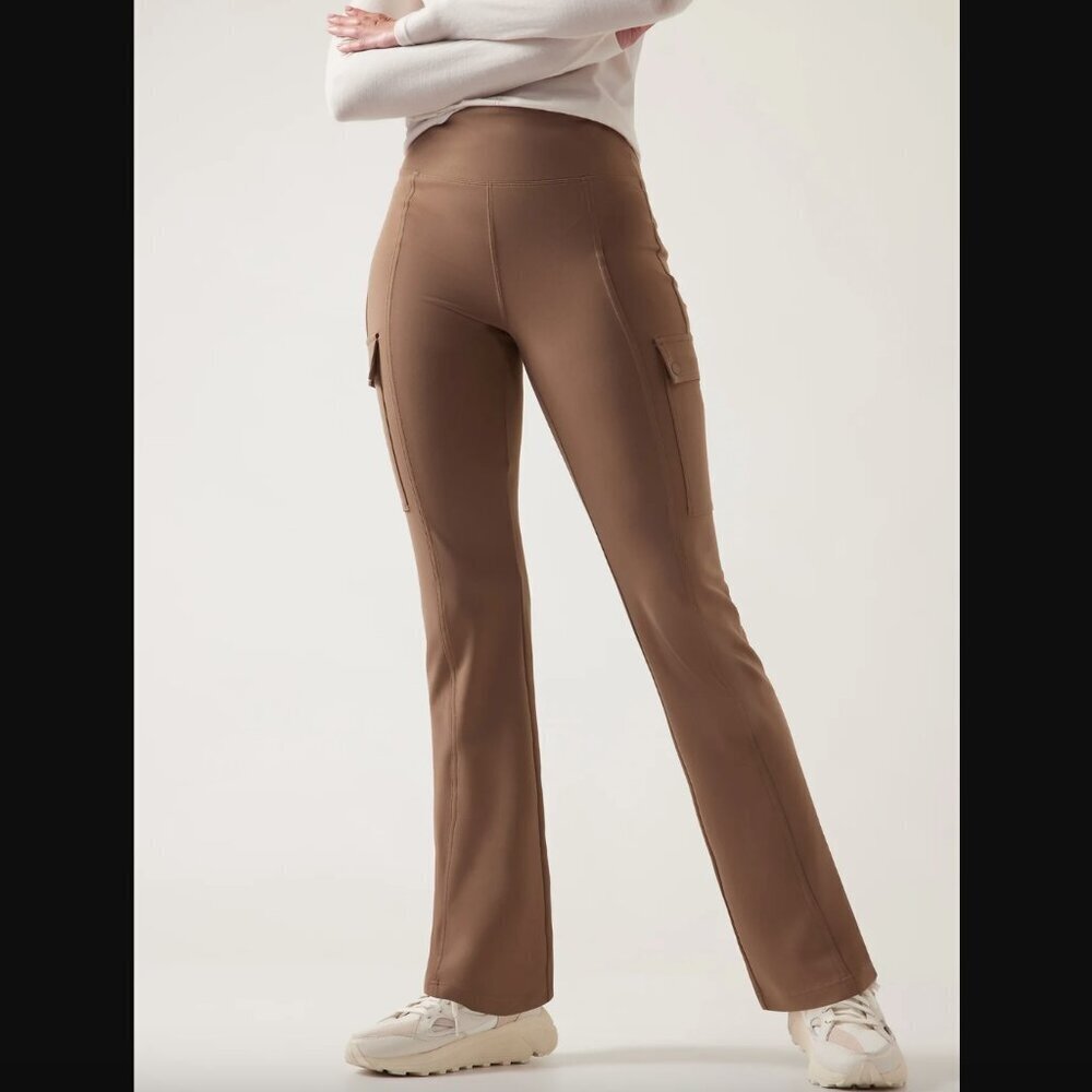 Athleta Delancey Straight Cargo Pant, Rustic Beige, Size Small - Picture 1 of 7